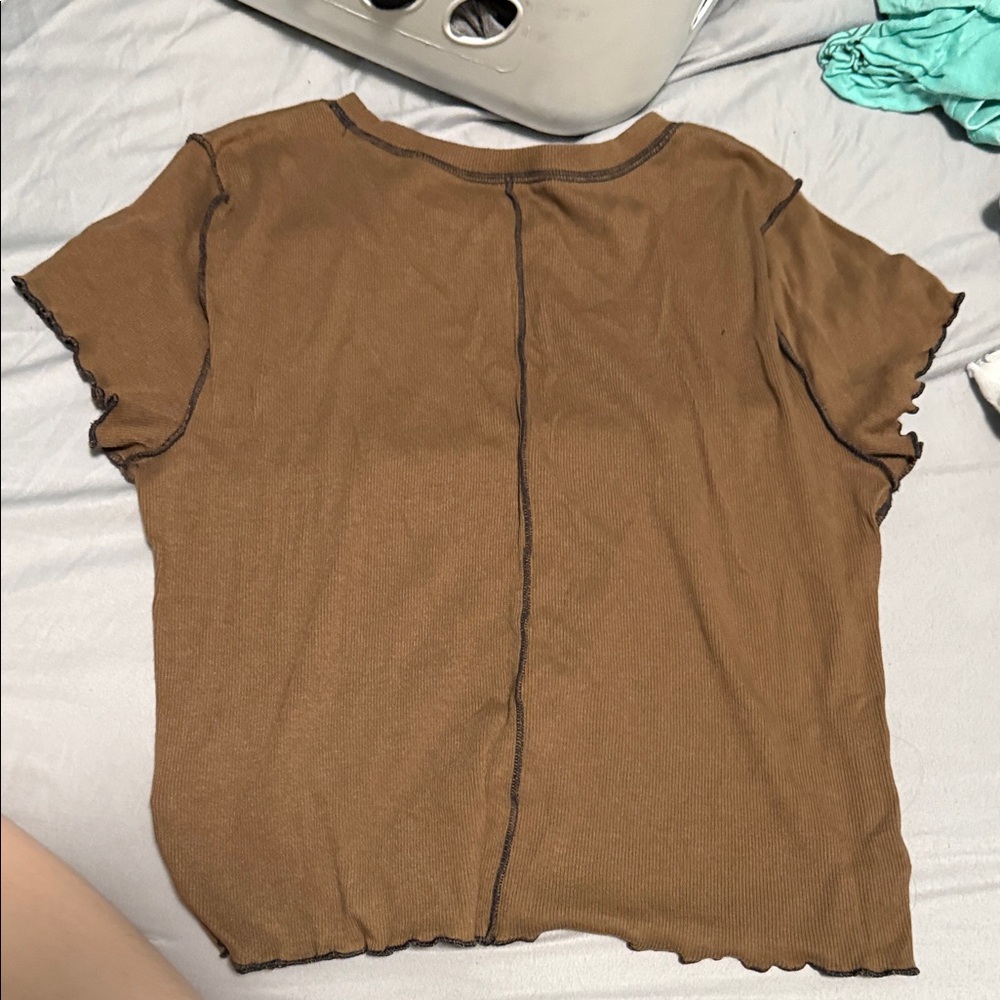 Arizona Jean Company Brown Short Sleeve Top